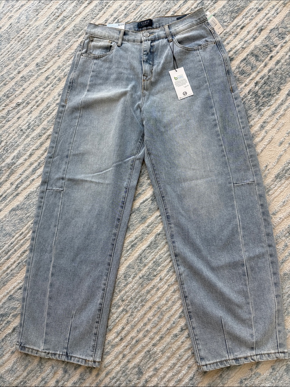 NWT WOMENS CURVE APPEAL HIGH SOFT BARREL JEANS SIZE 8/29